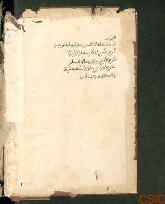 Spain CSIC 990013502420204201 — Bannānī, Muḥammad b. al-Ḥasan al-, (1720 ó 21-1780