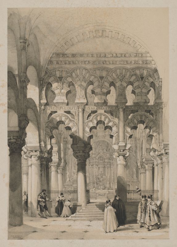 Cleveland clevelandart-2012.266-picturesque-sketches — Picturesque Sketches in Spain: The Mosque, Cordova (T.S. Boys / David Roberts, 1837)