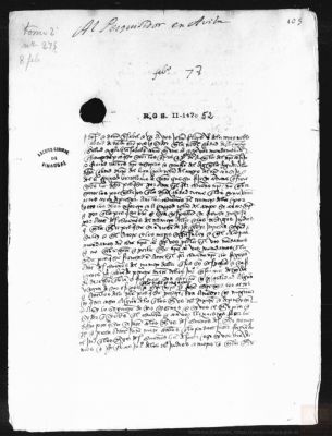 PARES RGS,LEG,147802,52 — Al pesquisidor de Ávila que use escribanos y acepte juramentos de moros y judíos