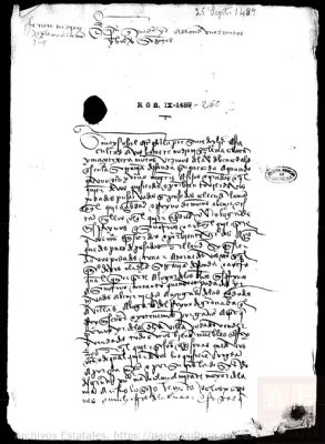 PARES RGS,LEG,148909,260 — Licencia y facultad para que Hamete Mediani, Zulema Alcorán y Maçote Xera, moros, vecinos de Benadalid, que es en la Serranía de Ronda, pued...