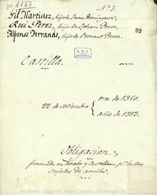 PARES DIVERSOS-COLECCIONES,14,N.1167 — Autógrafo de Ferrand García