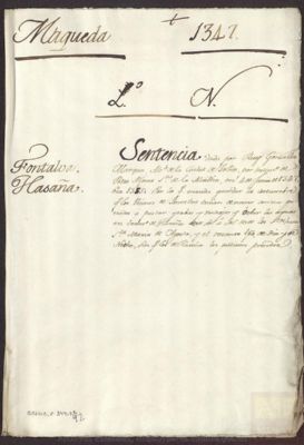 PARES BAENA,C.344,D.42 — Sentencia dada por Ruy González Marqués, alcalde de la ciudad de Toledo, ordenando guardar la costumbre que tenían los vecinos de Fontalva [...