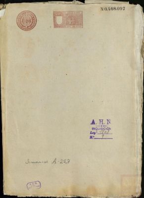 PARES INQUISICIÓN,1808,Exp.9 — Proceso de fe de Alejandro Batanés