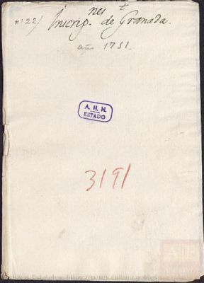 PARES ESTADO,3191,N.22 — Cartas de Marcos Domínguez a Benito Martínez Gómez Gayoso, remitiendo copia de múltiples inscripciones de Córdoba y Granada entre 1751 y 175...