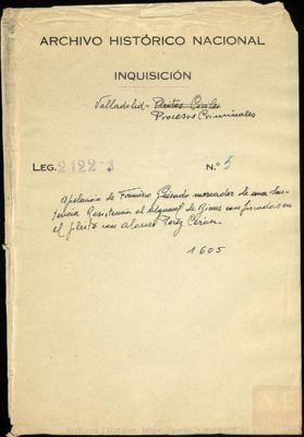 PARES INQUISICIÓN,2122,Exp.5 — Proceso criminal de Francisco Guisado