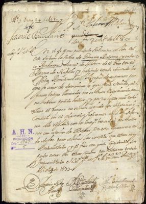 PARES INQUISICIÓN,1747,Exp.5 — Proceso de fe de Giacomo Balsano