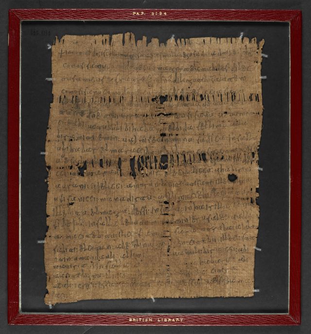 [Andalusi-era] BL Papyrus 3124 — Bilingual Latin-Arabic private letter (Egypt, post-conquest era) p.1 — Mediterranean (sanity-test BL Papyrus 3124 bilingual letter)