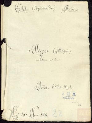 PARES INQUISICIÓN,195,Exp.22 — Proceso de fe de Melchor de Meguezi