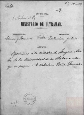 PARES ULTRAMAR,112,Exp.4 — Provisión de cátedra de Árabe de la Universidad de La Habana