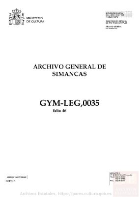 PARES GYM,LEG,35 — Cartas. Memoriales y otros asuntos. Años 1539 - 1550.