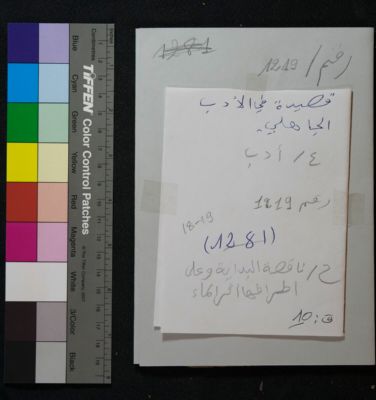 EAP913/1/31 — Qaṣīda fī al-adab al-jāhilī (Yattara, Timbuktu)
